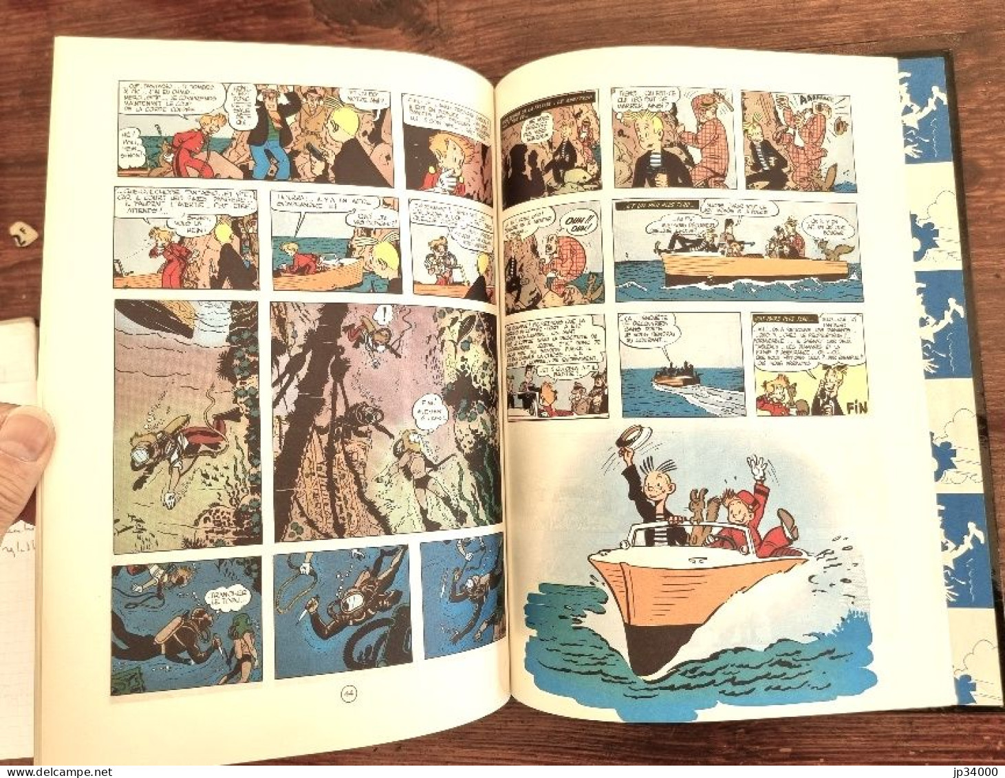 Les Chapeaux Noirs Et 3 Autres Aventures De SPIROU Et Fantasio (N°3) 1972 (C) Dos Rond Bleu - Spirou Et Fantasio