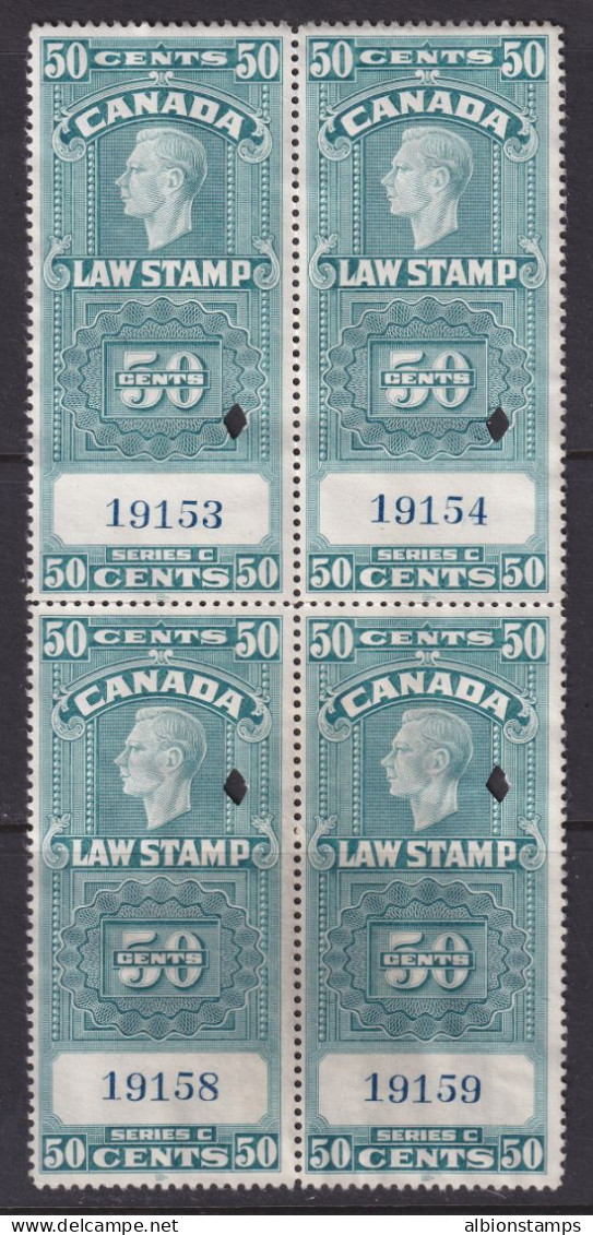 Canada Revenue (Federal), Van Dam FSC25b, Used Block - Fiscaux