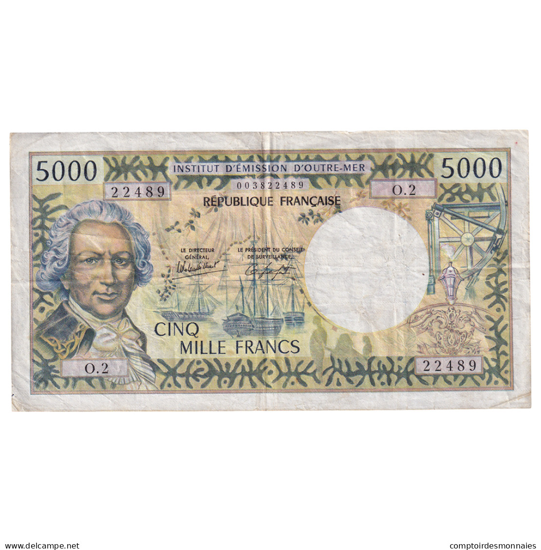 Billet, Tahiti, 5000 Francs, 1982, 1984, KM:28c, TTB - Papeete (Französisch-Polynesien 1914-1985)