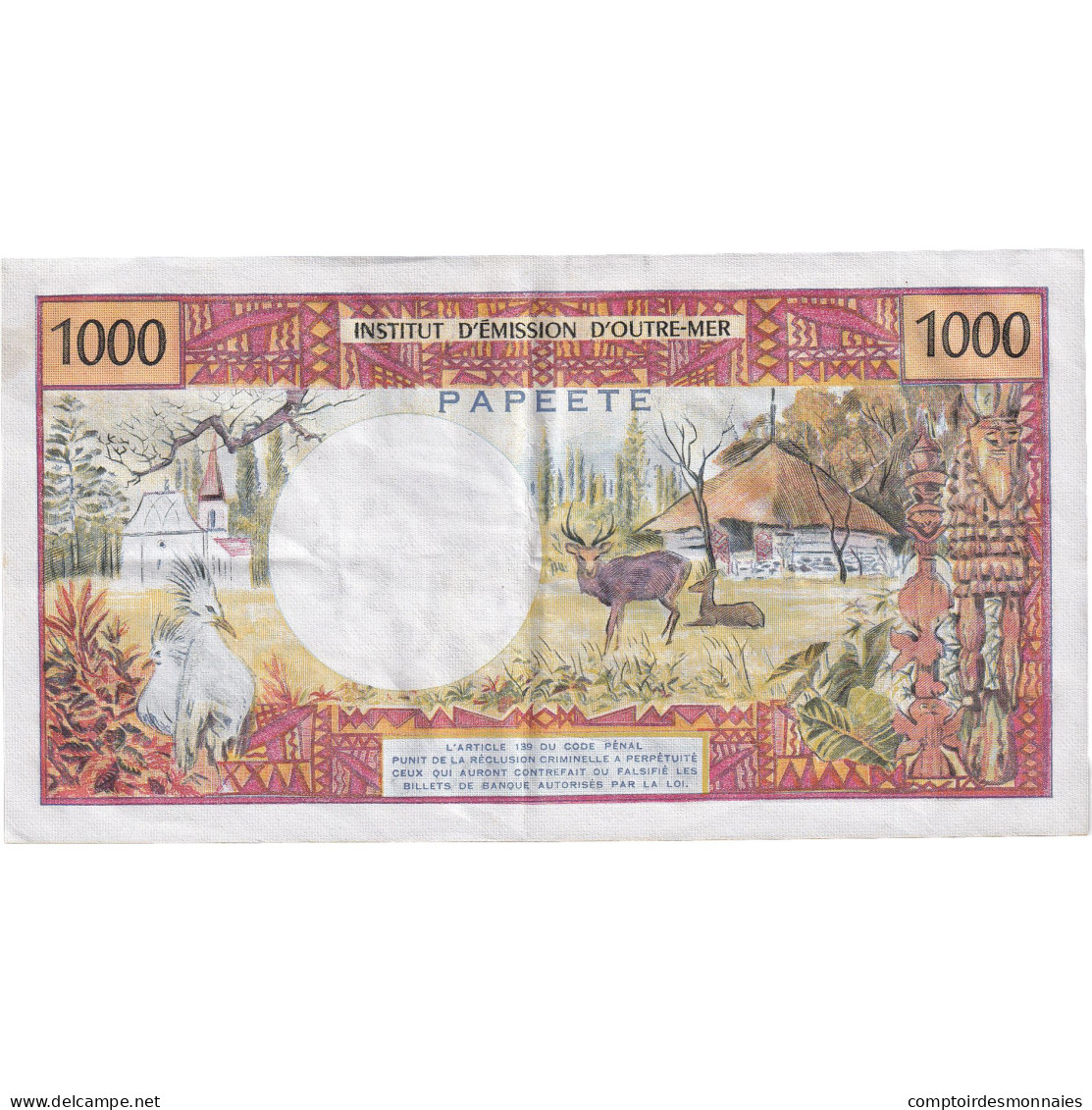 Billet, Tahiti, 1000 Francs, 1983, TAHITI PACIFIC STATES, KM:27c, SUP+ - Papeete (Frans-Polynesië 1914-1985)