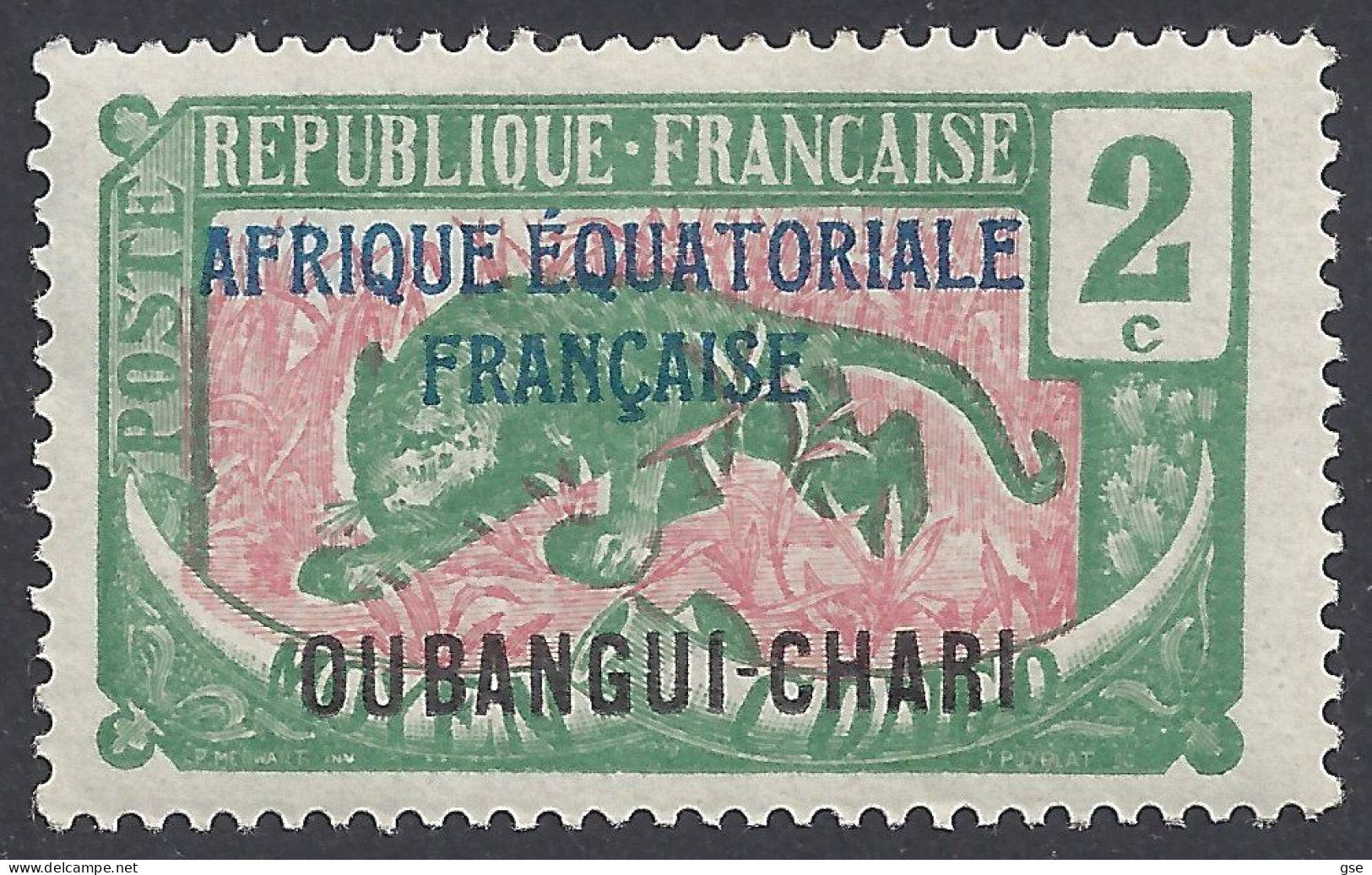 OUBANGUI 1924-5 - Yvert 44* (L) - Soprastampato | - Unused Stamps
