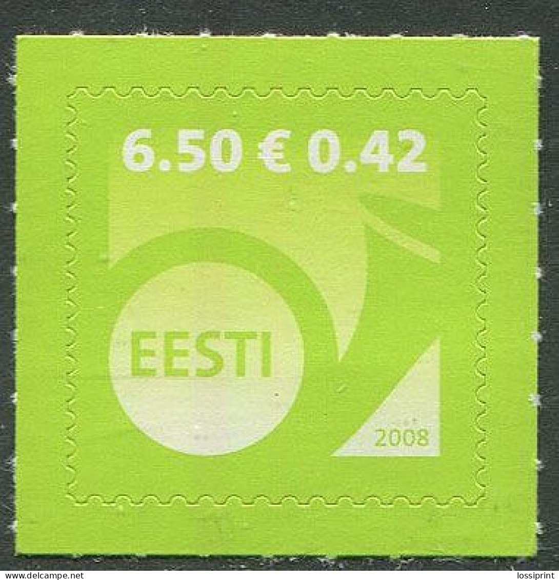 Estonia:Unused Stamp Postal Horn 6.50, 2008, MNH - Estonie