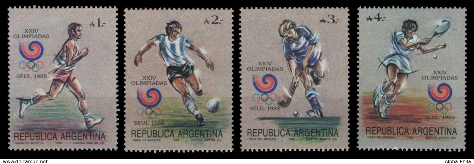 Argentinien 1988 - Mi-Nr. 1926-1929 ** - MNH - Olympia Seoul - Neufs