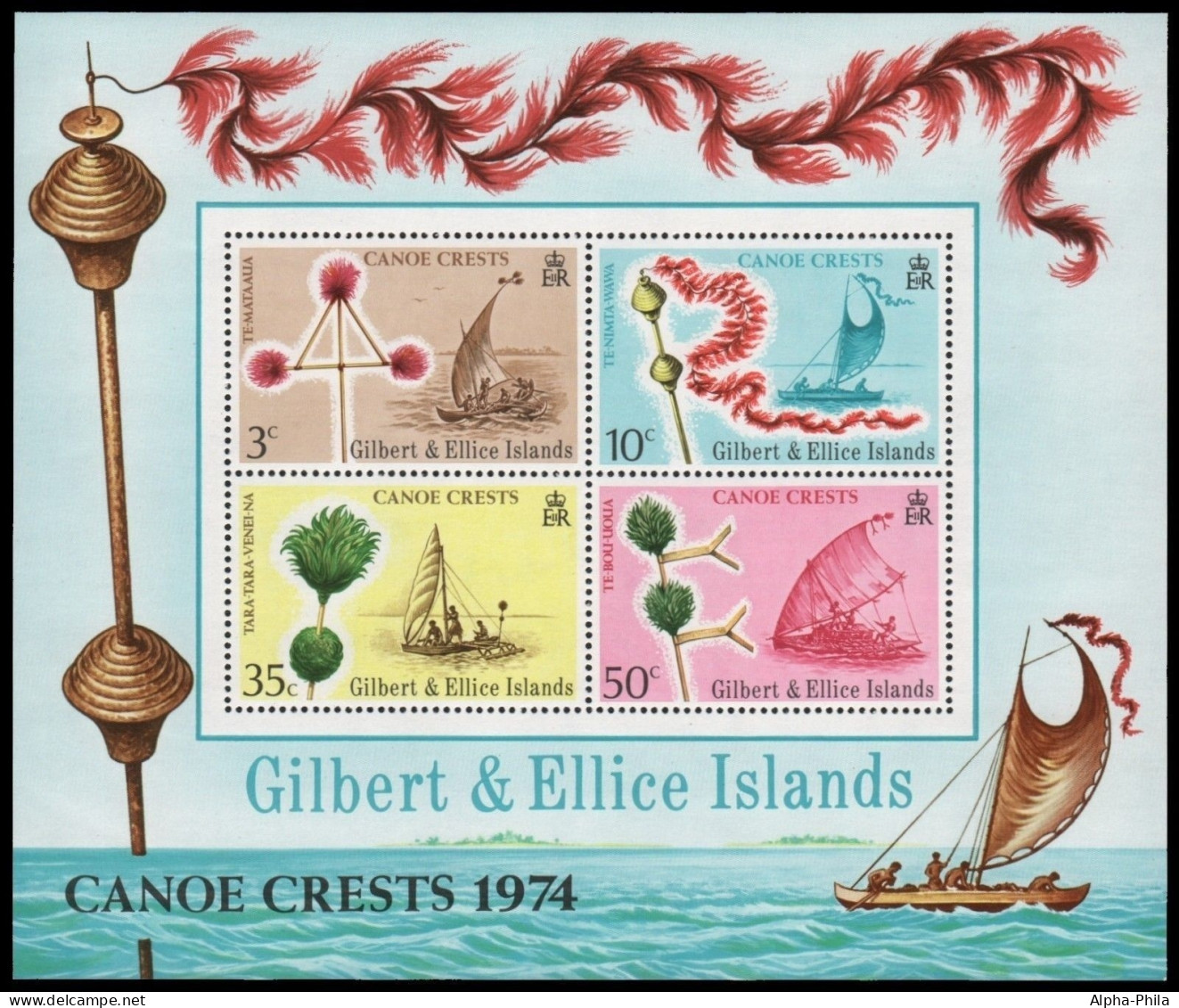 Gilbert Und Ellice 1974 - Mi-Nr. Block 1 ** - MNH - Schiffe / Ships - Isole Gilbert Ed Ellice (...-1979)