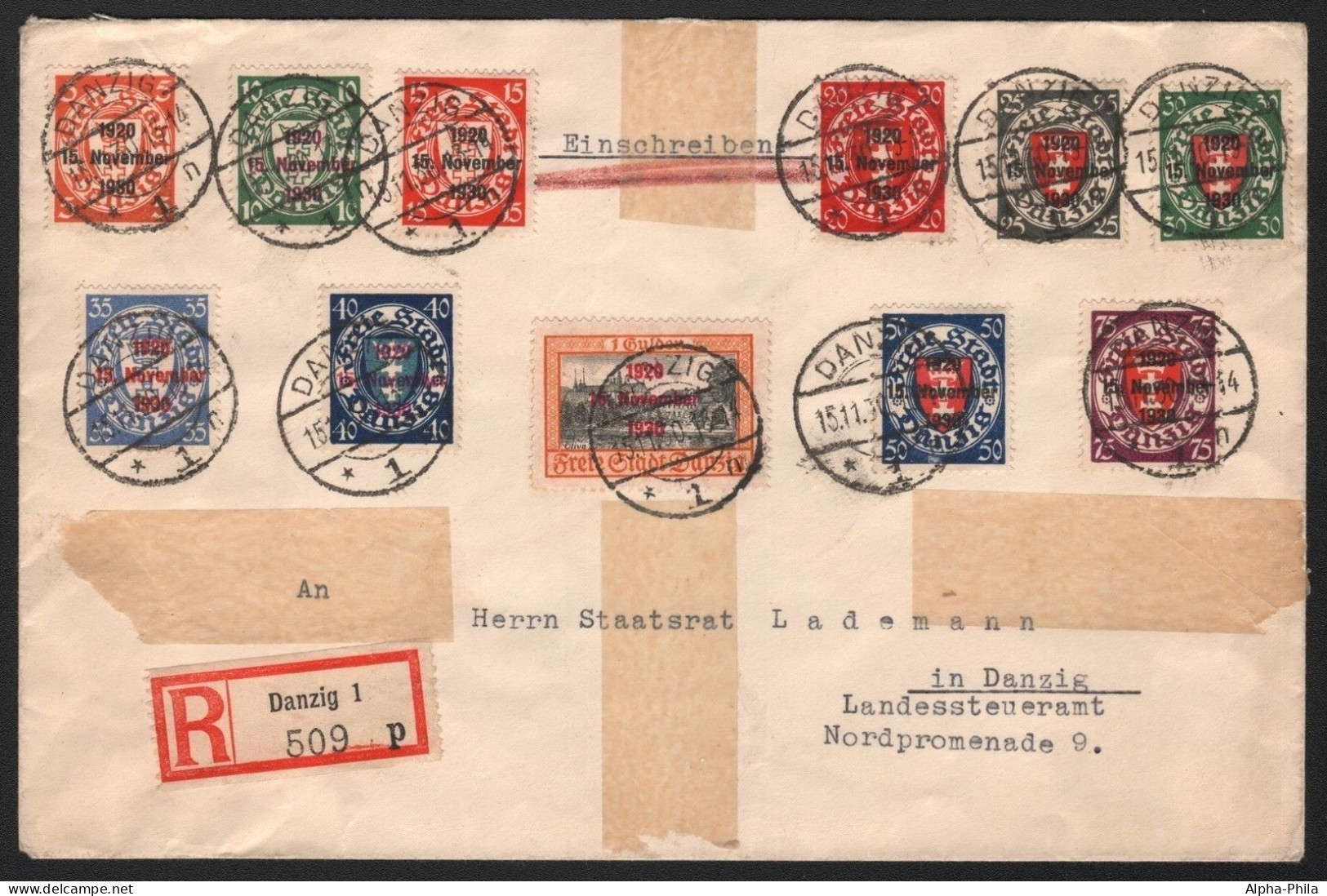 Danzig 1930 - Mi-Nr. 220-230 - Einschreiben - FDC - Nicht Im Michel! - Storia Postale