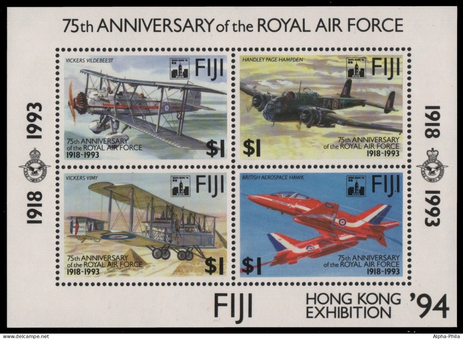 Fidschi 1994 - Mi-Nr. Block 10 I ** - MNH - Flugzeuge / Airplanes - Fiji (...-1970)