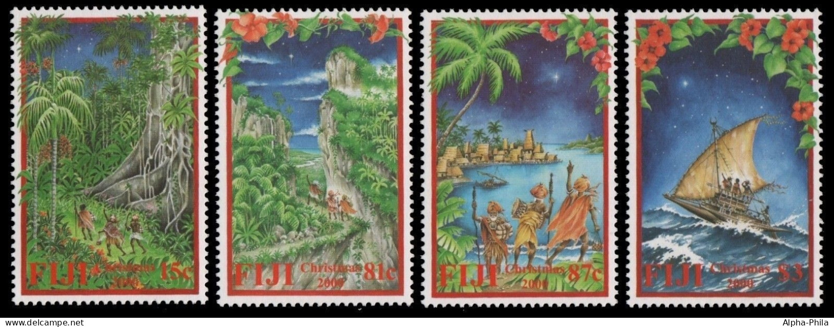 Fidschi 2000 - Mi-Nr. 952-955 ** - MNH - Weihnachten / X-mas - Fiji (...-1970)