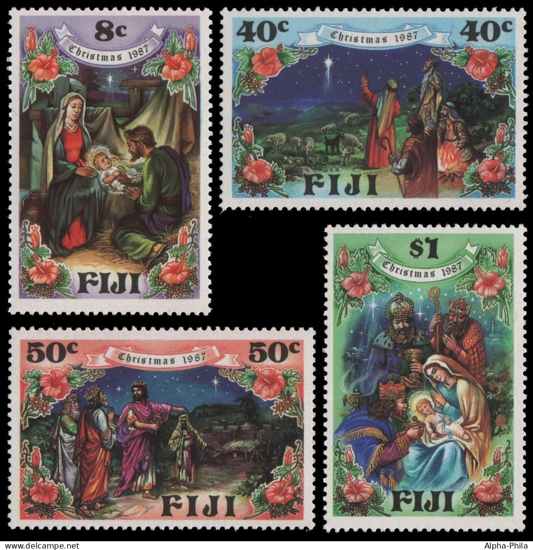 Fidschi 1987 - Mi-Nr. 573-576 ** - MNH - Weihnachten / X-mas - Fiji (...-1970)