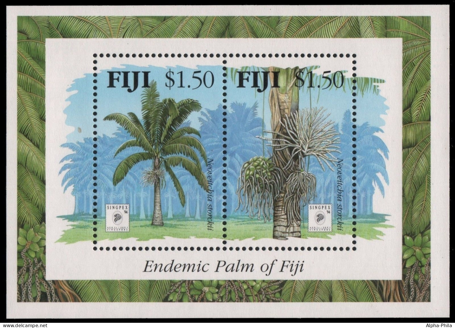 Fidschi 1994 - Mi-Nr. Block 13 ** - MNH - Palme / Palm Tree - Fiji (...-1970)