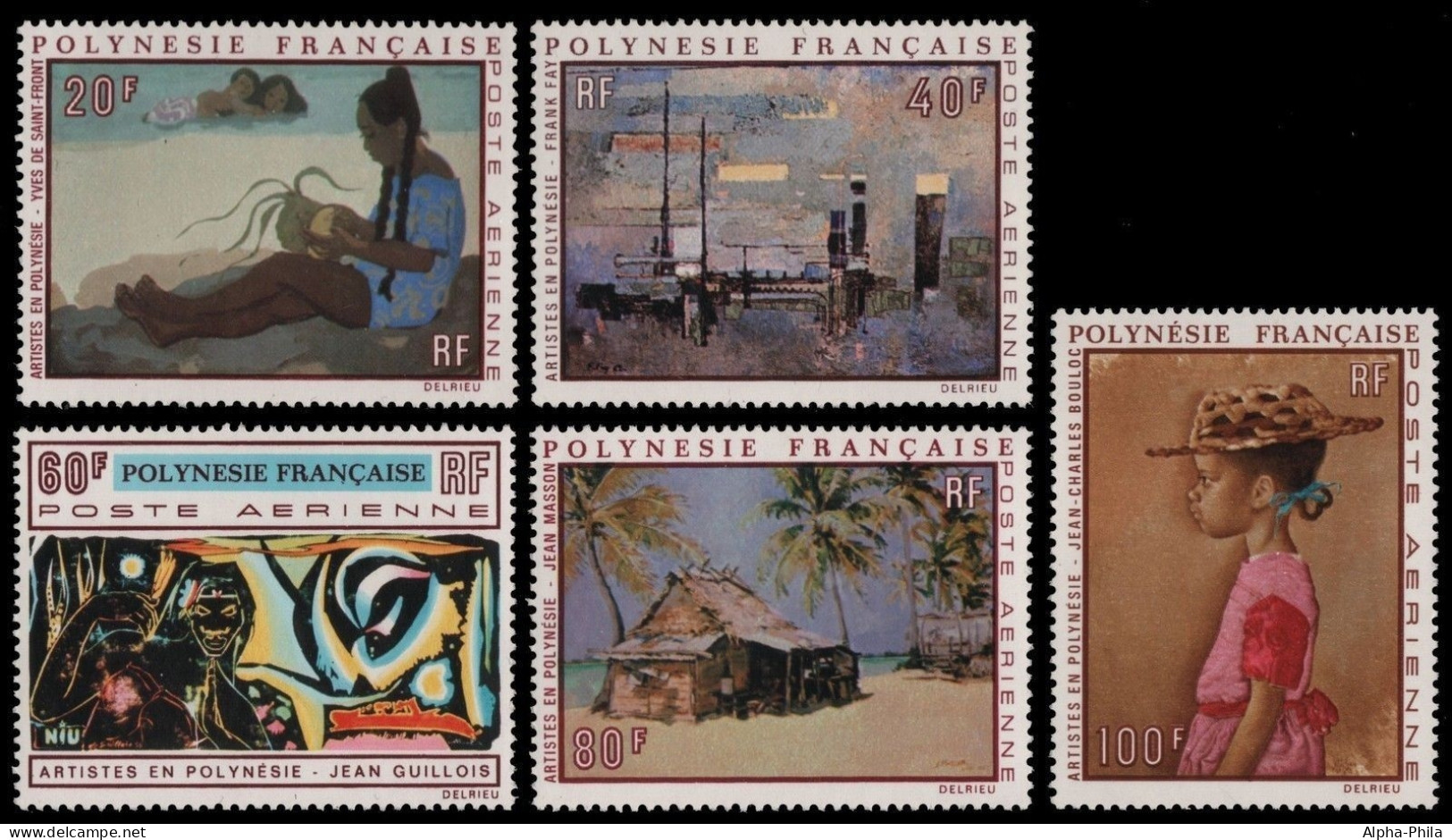 Franz. Polynesien 1970 - Mi-Nr. 121-125 ** - MNH - Gemälde / Painting - Neufs