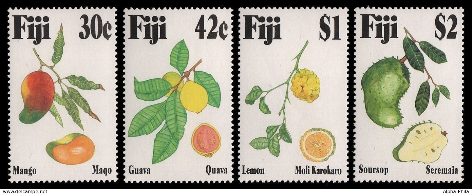 Fidschi 1993 - Mi-Nr. 696-699 ** - MNH - Früchte / Fruits - Fiji (...-1970)