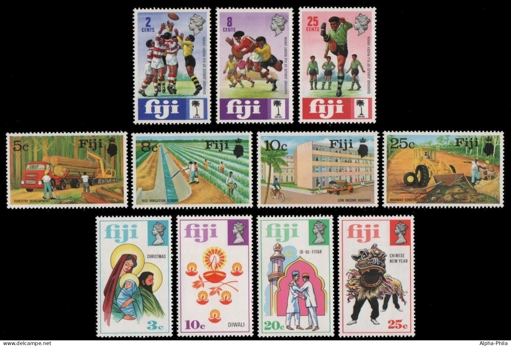 Fidschi 1973 - In Den Hauptnummern Kompletter Jahrgang - ** - MNH - Fiji (...-1970)