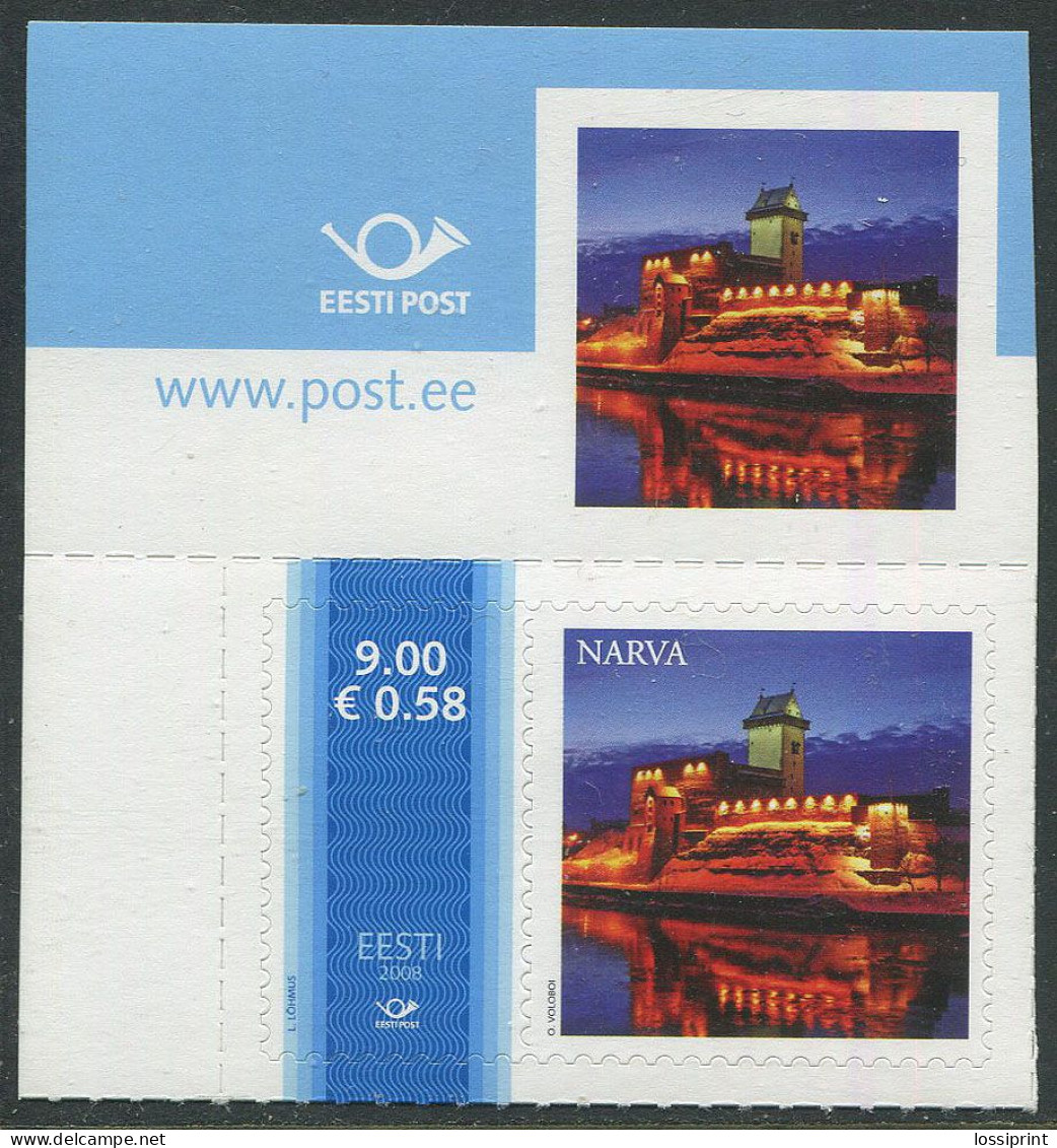 Estonia:Unused Stamp Your Own Stamp Narva, Corner!, 2008, MNH - Estonie