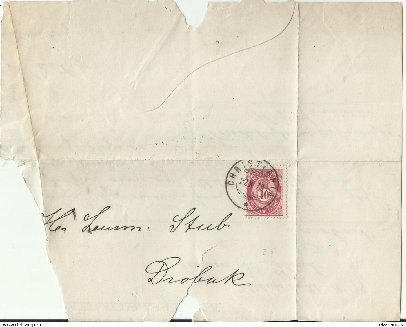 NORGE DOK/CV 1879 CHRISTiANIA - Storia Postale
