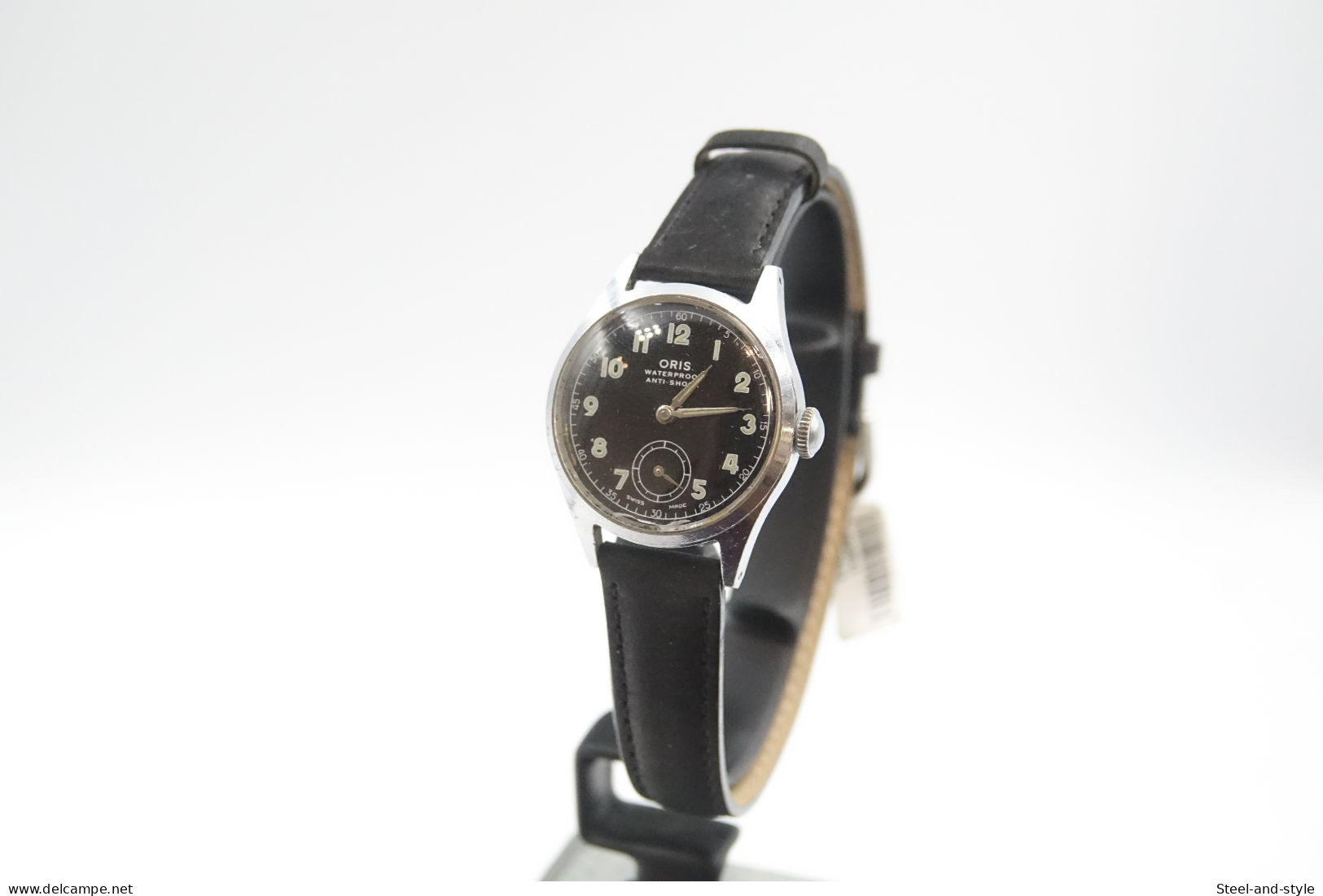 Watches : ORIS MEN MILITARY STYLE - WATERPROOF ANTISHOCK - Original - Swiss Made - Running - 1950's - Excelent Condition - Montres Modernes