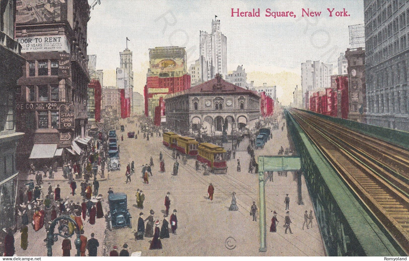 CARTOLINA  NEW YORK CITY,NEW YORK,STATI UNITI-HERALD SQUARE-NON VIAGGIATA - Places & Squares