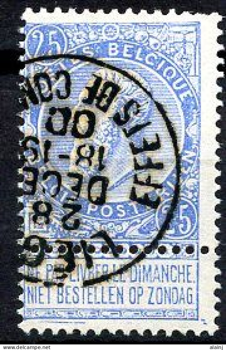 BE   60-V  Obl  ----  Variété : Sans Boucle Au 5 Supérieur  --  Bel état - 1849-1900