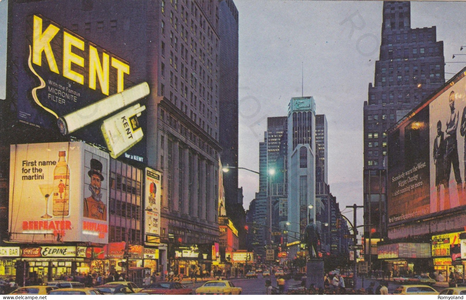 CARTOLINA  NEW YORK CITY,NEW YORK,STATI UNITI-TIMES SQUARE AT NIGHT-NON VIAGGIATA - Transports