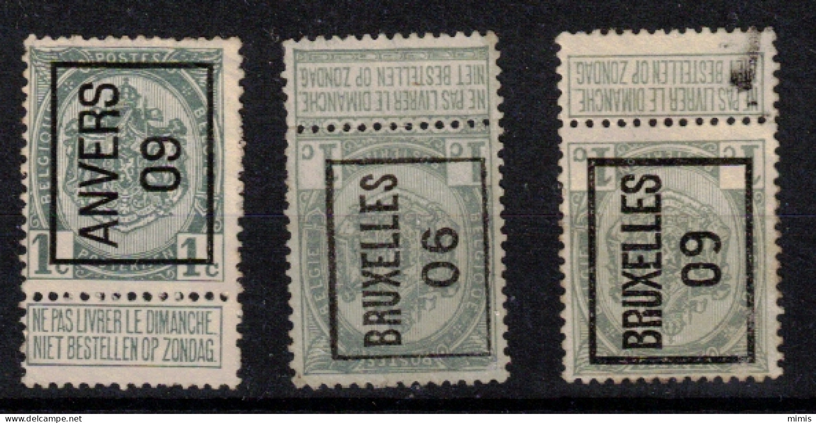 BELGIQUE  Préos    N° 53 Et 81 - Typo Precancels 1906-12 (Coat Of Arms)