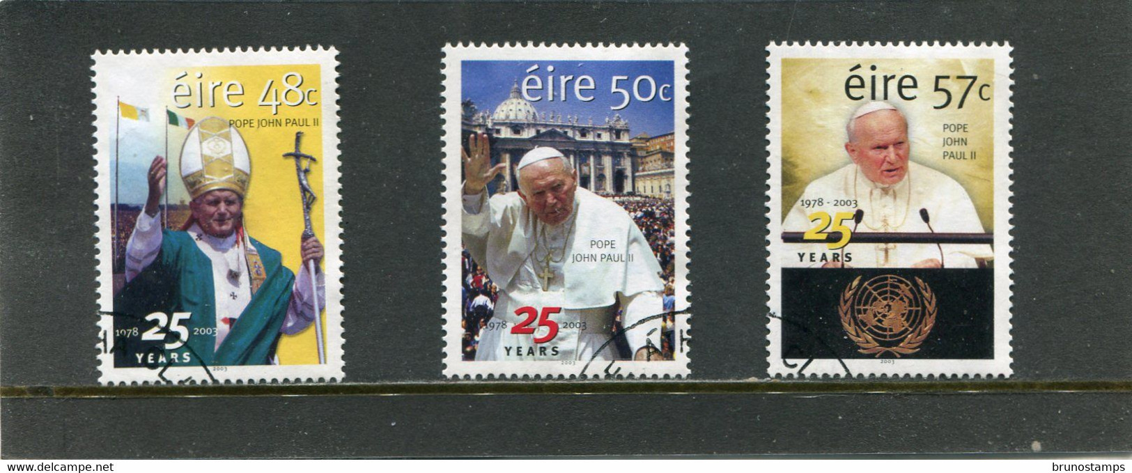 IRELAND/EIRE - 2003  POPE JOHN PAUL II  SET  FINE USED - Used Stamps