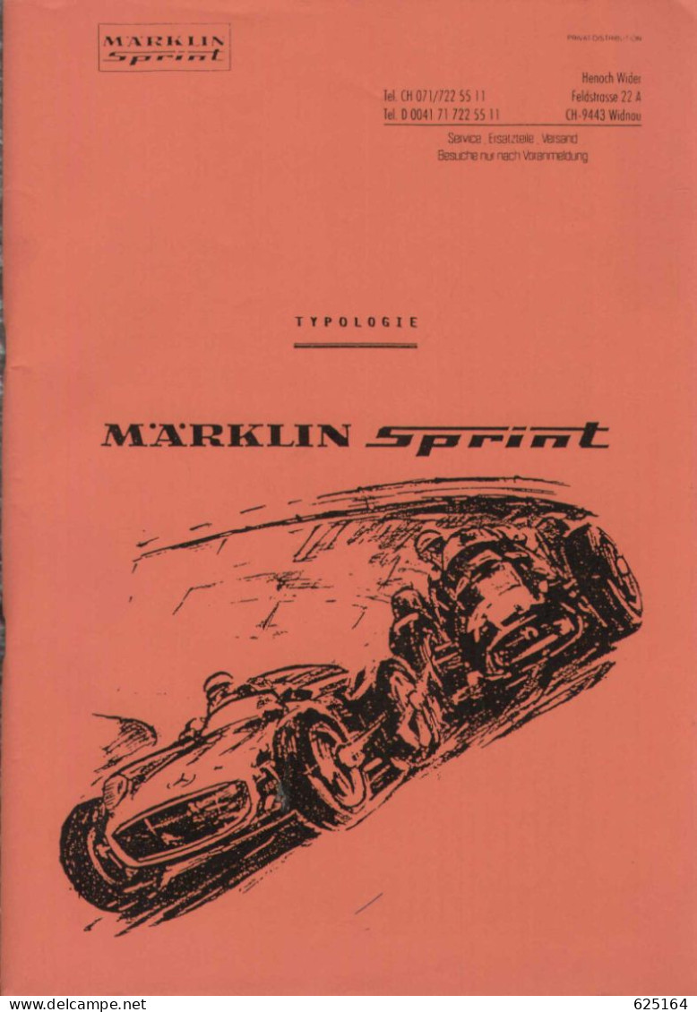 Catalogue Märklin Sprint 1982 - Typologie - Maßstab 1:32 Formel-Rennwagen - German
