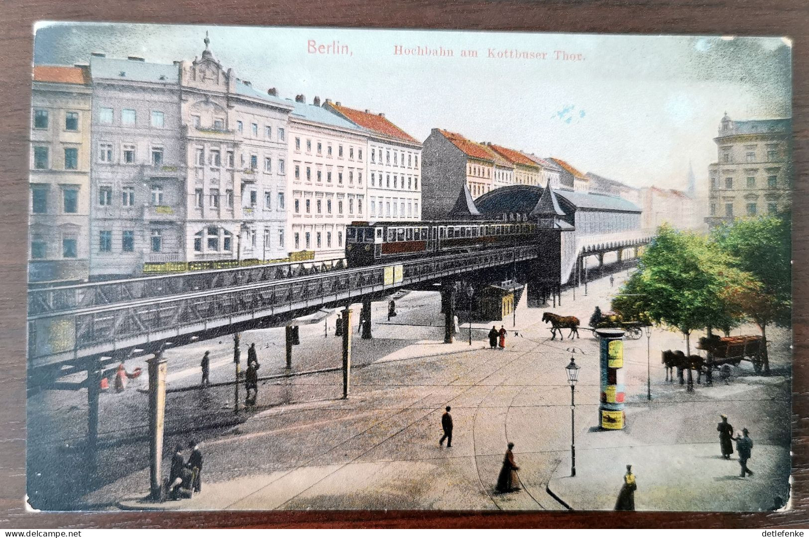 Alte Ansichtskarte Berlin-Kreuzberg Mit Hochbahn (U-Bahn) - Kreuzberg