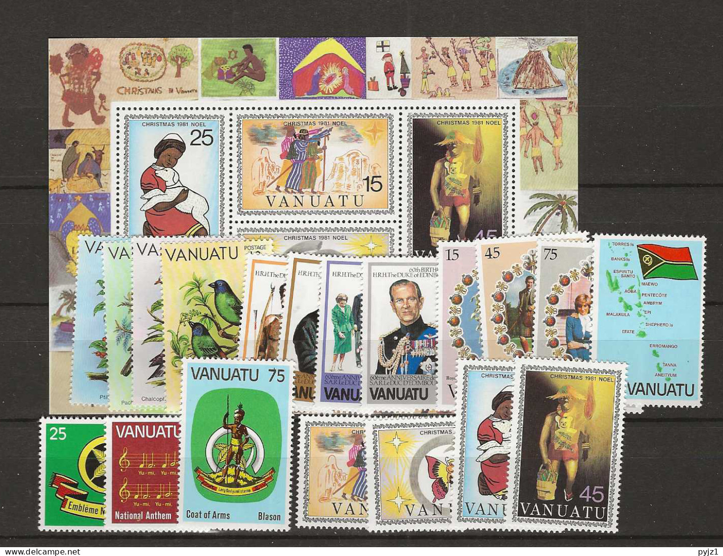 1981 MNH Vanuatu Year Collection Postfris** - Vanuatu (1980-...)