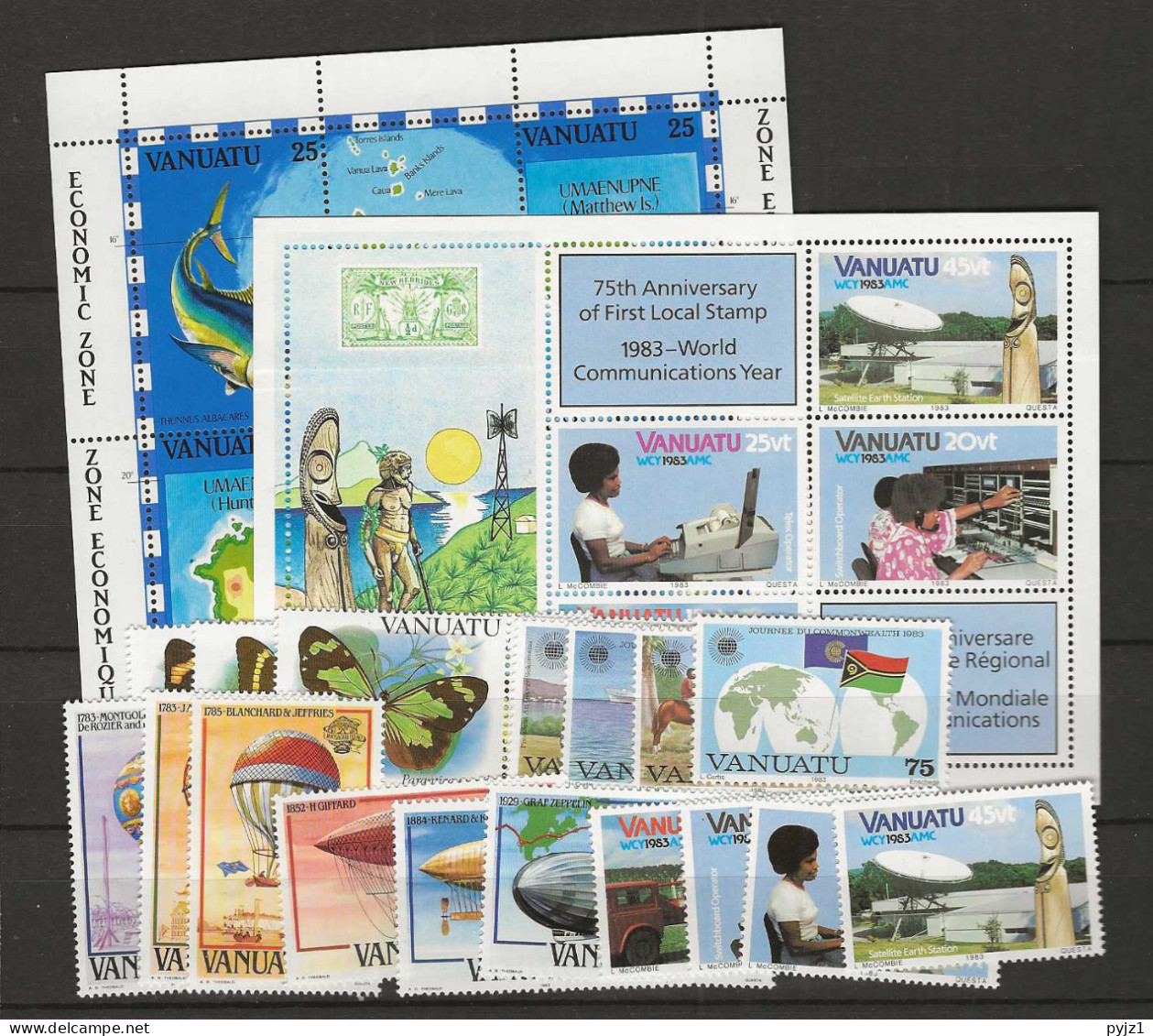 1983 MNH Vanuatu Year Collection Postfris** - Vanuatu (1980-...)