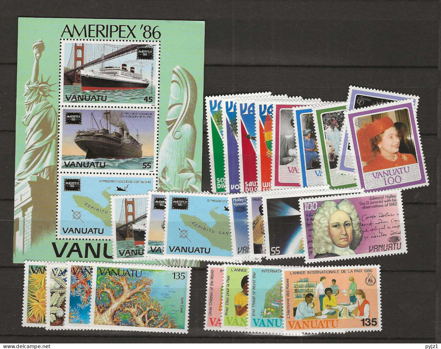 1986 MNH Vanuatu Year Collection Postfris** - Vanuatu (1980-...)