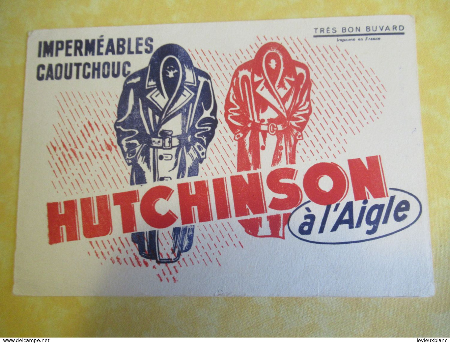 Buvard Ancien/Vêtements/ Imperméable  Caoutchouc /HUTCHINSON à L'Aigle/Vers 1950-1960      BUV691 - Kleding & Textiel