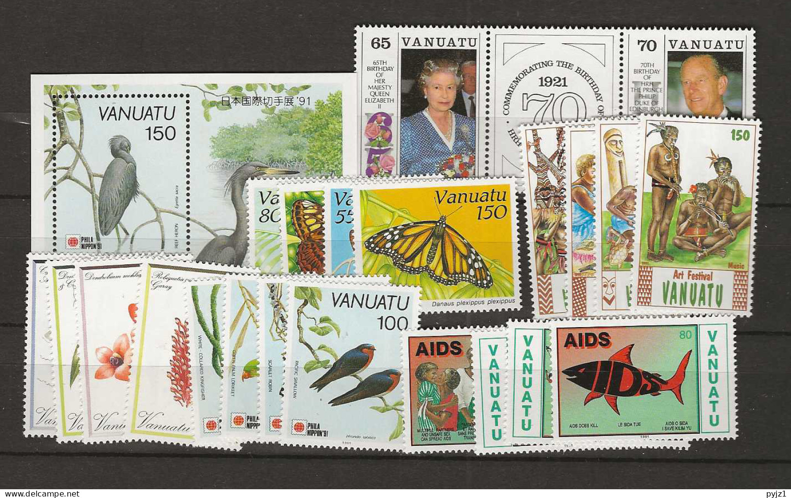 1991 MNH Vanuatu Year Collection Postfris** - Vanuatu (1980-...)