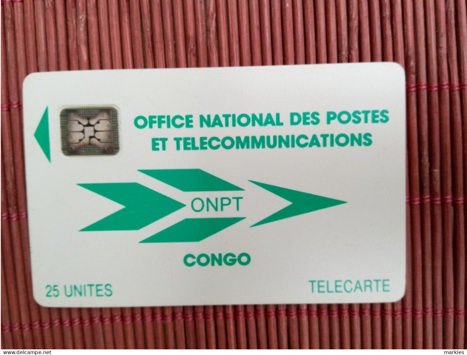 Congo Phonecard 25 Units  Used Rare - Congo