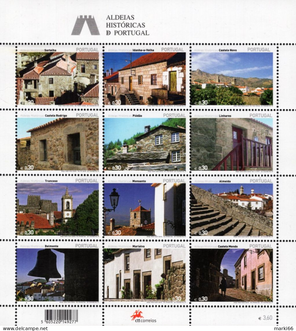 Portugal - 2005 - Historical Villages Of Portugal - Mint Stamp Sheetlet - Neufs