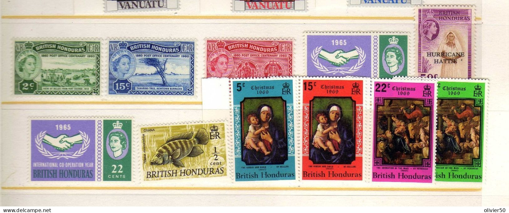 Honduras Britannique (1960-69) - - Elizabeth II - Noel - Hurricans - Neufs**/* - Honduras Británica (...-1970)