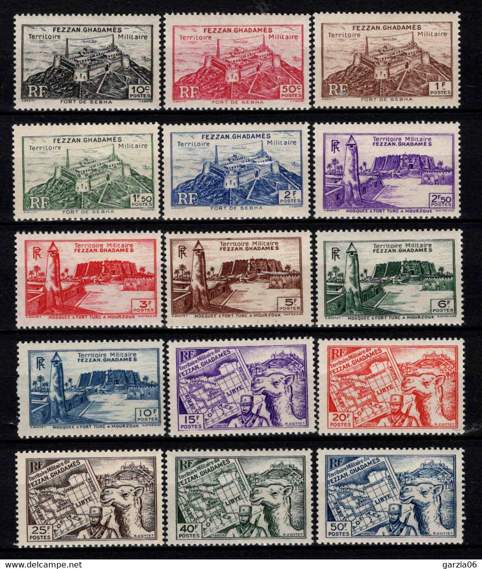 Fezzan  - 1946 - Aspects Du Fezzan  - N°28 à 42 - Neufs ** - MNH - Unused Stamps