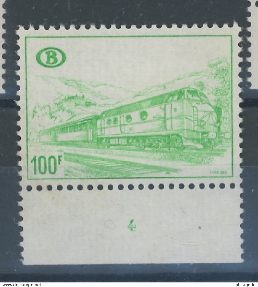 TR 395.wit. B2. ** 100F Loco   Avec N° Planche 4  ++  Postfris - Railway