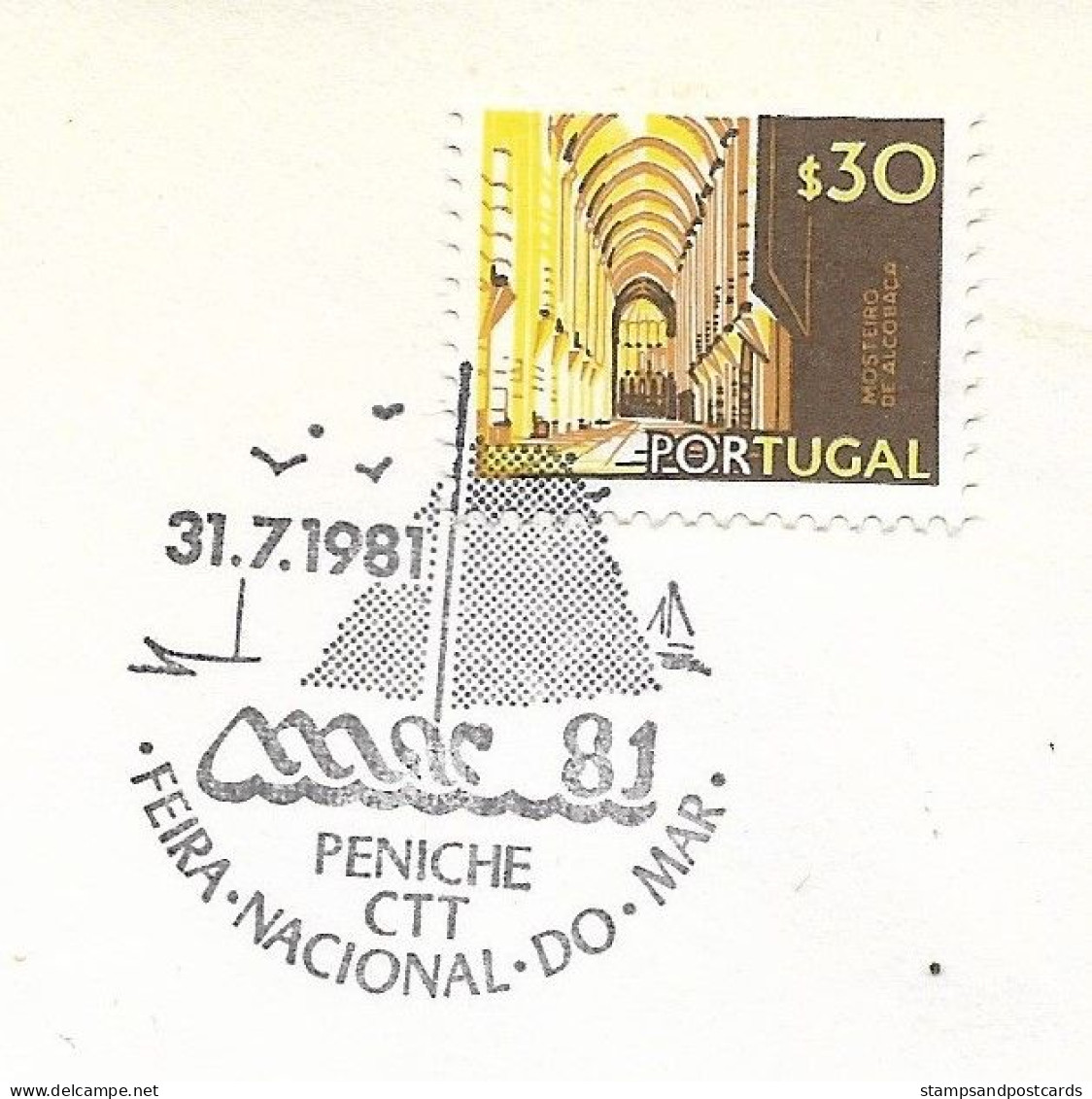 Portugal Cachet Commémoratif Foire Du Mer Peniche 1981 Event Postmark Sea Festival - Flammes & Oblitérations