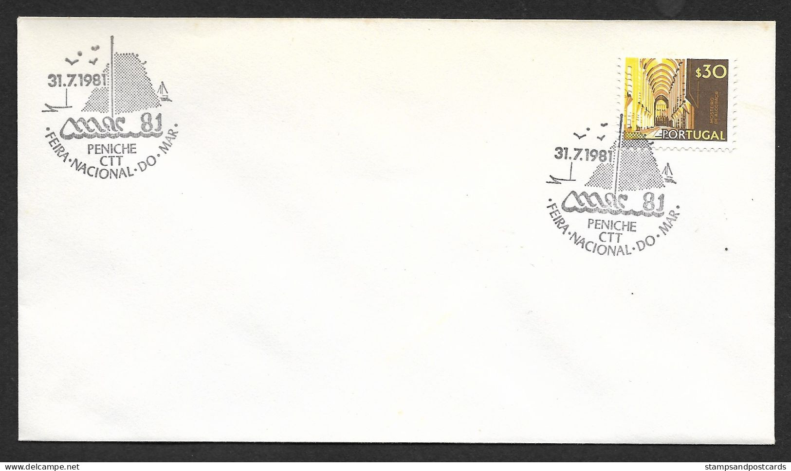 Portugal Cachet Commémoratif Foire Du Mer Peniche 1981 Event Postmark Sea Festival - Sellados Mecánicos ( Publicitario)