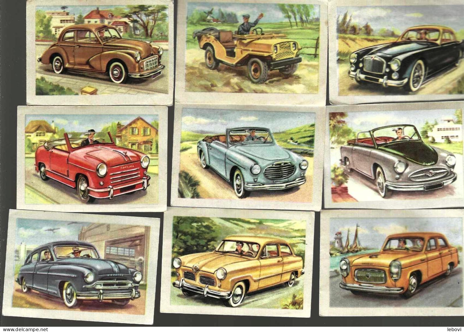 (chocolat)  JACQUES De La Collection «Autos 1954 » : Lot De 119 Chromos Différents - Jacques