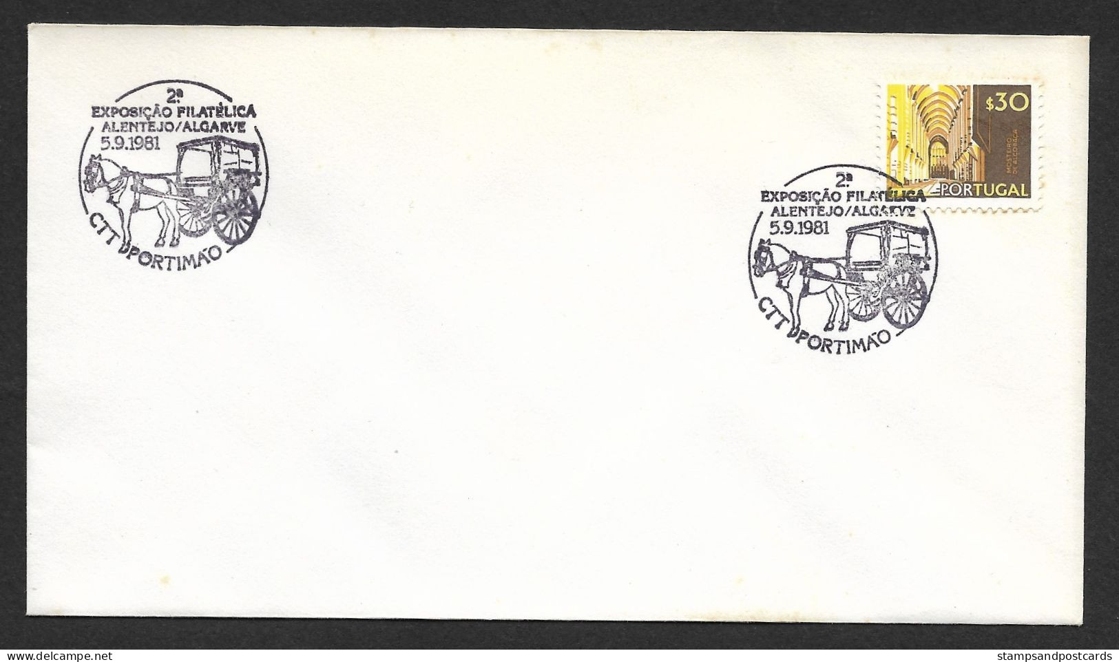 Portugal Cachet Commémoratif Expo Philatelique Portimão Algarve 1981 Stamp Expo Event Postmark - Postal Logo & Postmarks