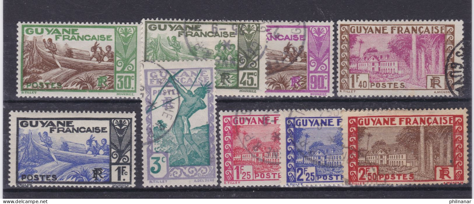 Guyane Lot Neuf Et Oblitérés Série 157 à 168 - Andere & Zonder Classificatie