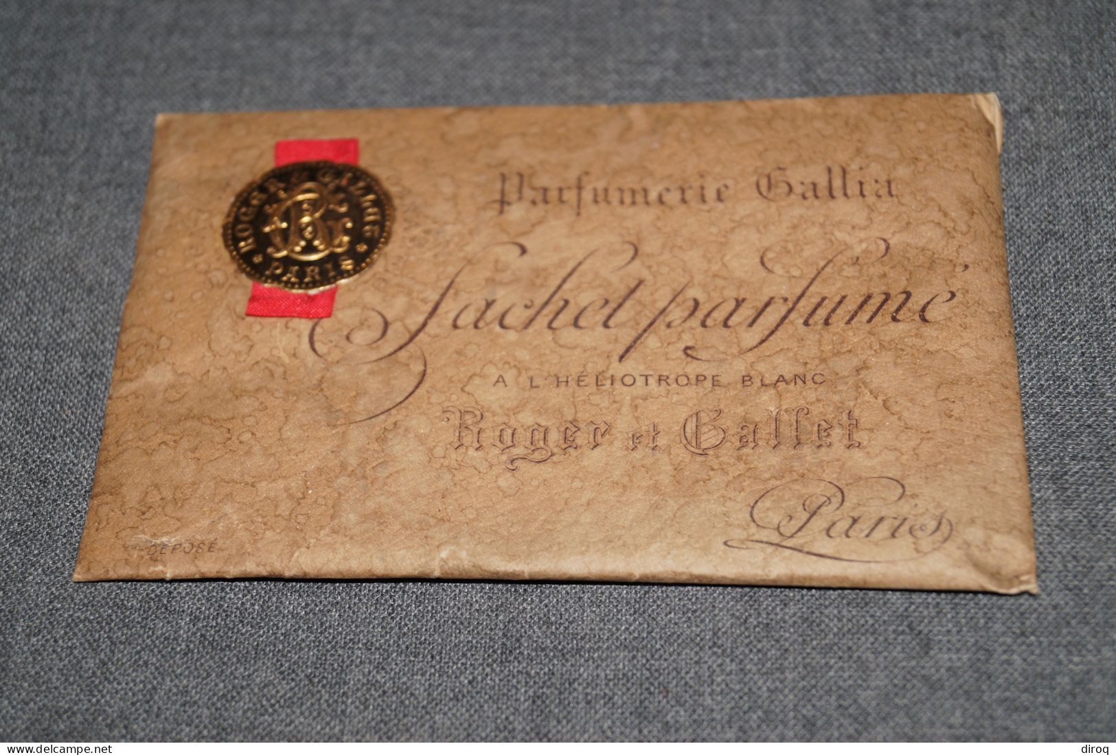 Roger Gallet,parfumerie Gallia,très Ancien Sachet Pour Collection,120 Mm./80 Mm. - Otros & Sin Clasificación