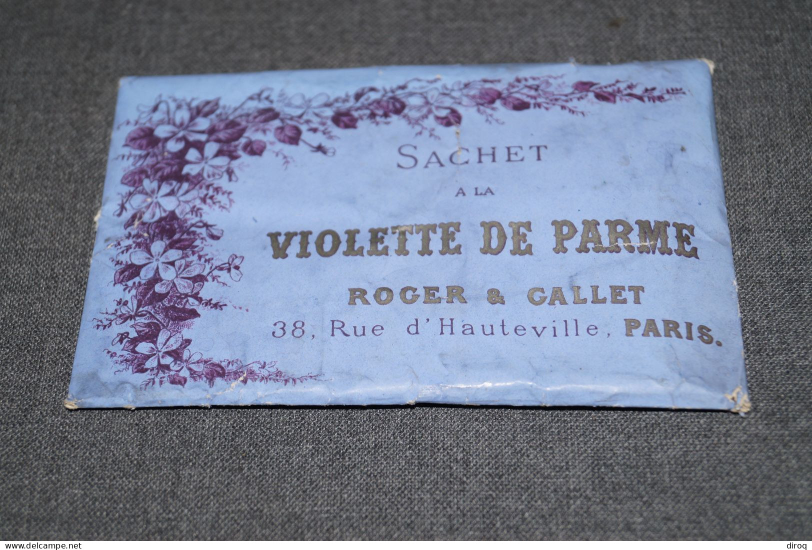 Roger Gallet,parfumerie Violette De Parme,très Ancien Sachet Pour Collection,120 Mm./80 Mm. - Altri & Non Classificati
