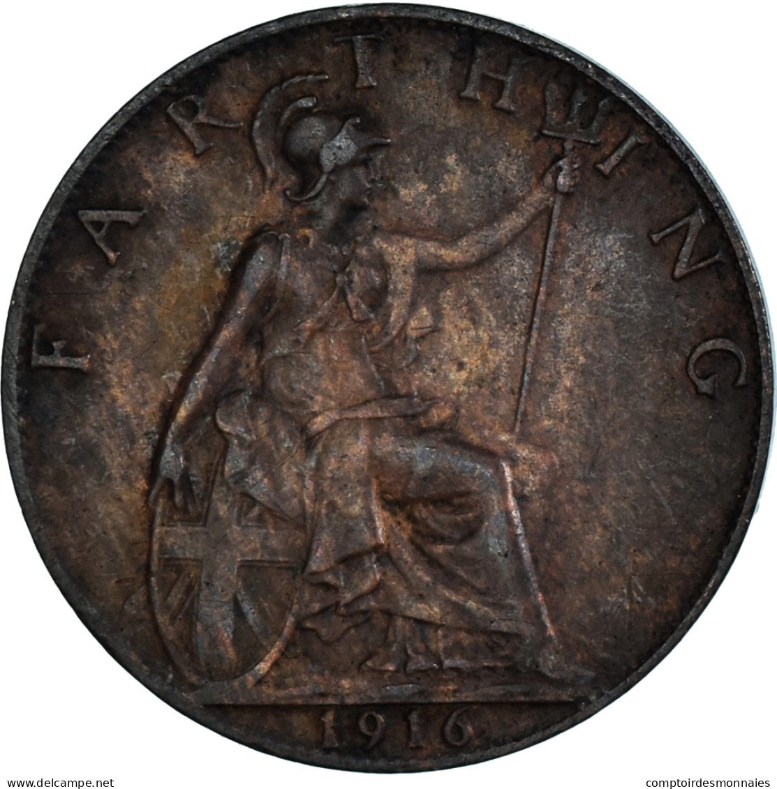 Monnaie, Grande-Bretagne, Farthing, 1916 - B. 1 Farthing