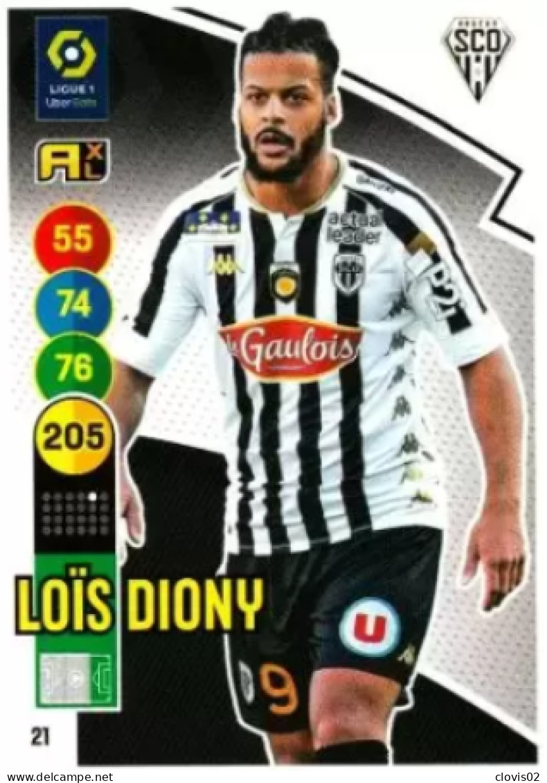 21 Loïs Diony - Angers SCO - Panini Adrenalyn XL LIGUE 1 - 2021-2022 Carte Football - Trading Cards