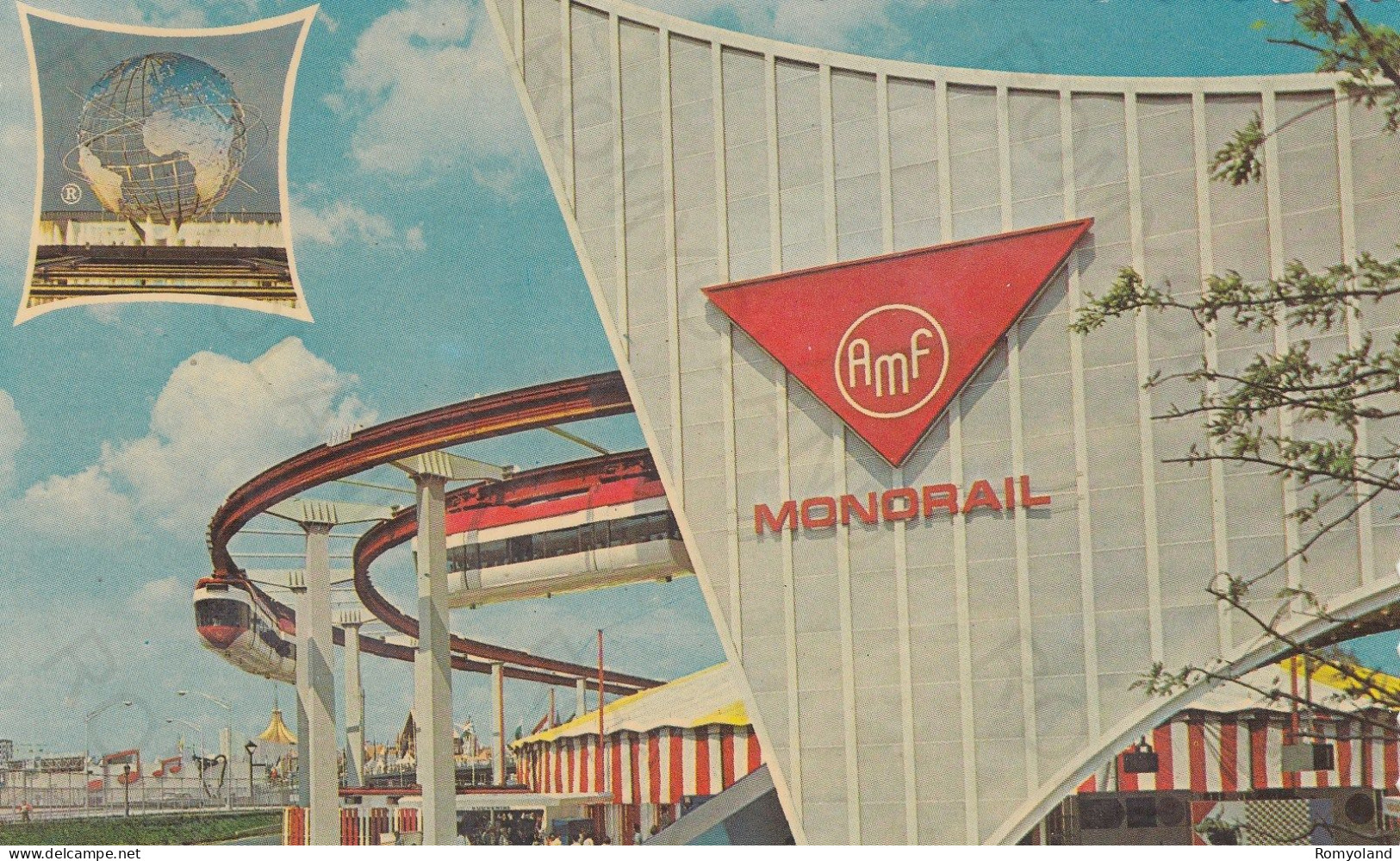 CARTOLINA  NEW YORK CITY,STATI UNITI-THE MONORAIL-NEW YORK WORLD'S FAIR 1964-1965-"PEACE THROUGH UNDERSTANDING"-NON VIAG - Mostre, Esposizioni