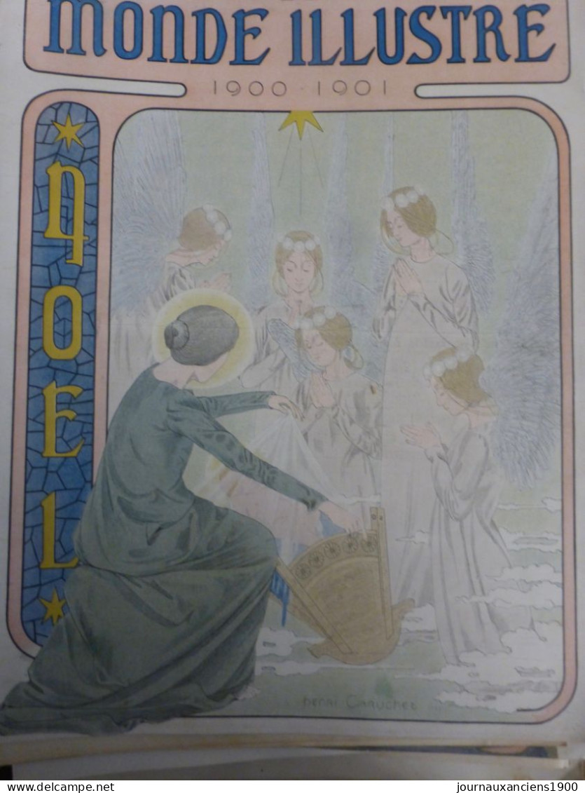 1900 1901 NOEL NAISSANCE ENFANT JESUS ANGES  1 JOURNAL ANCIEN - Ohne Zuordnung