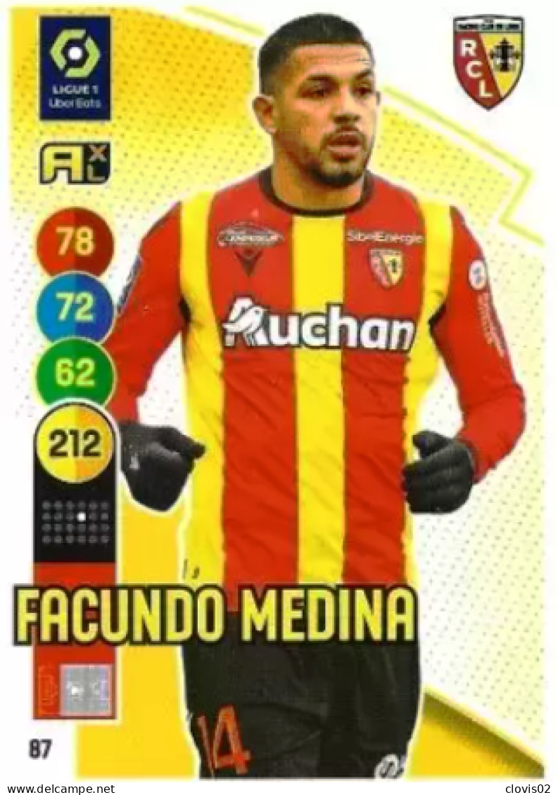 87 Facundo Medina - RC Lens - Panini Adrenalyn XL LIGUE 1 - 2021-2022 Carte Football - Trading Cards