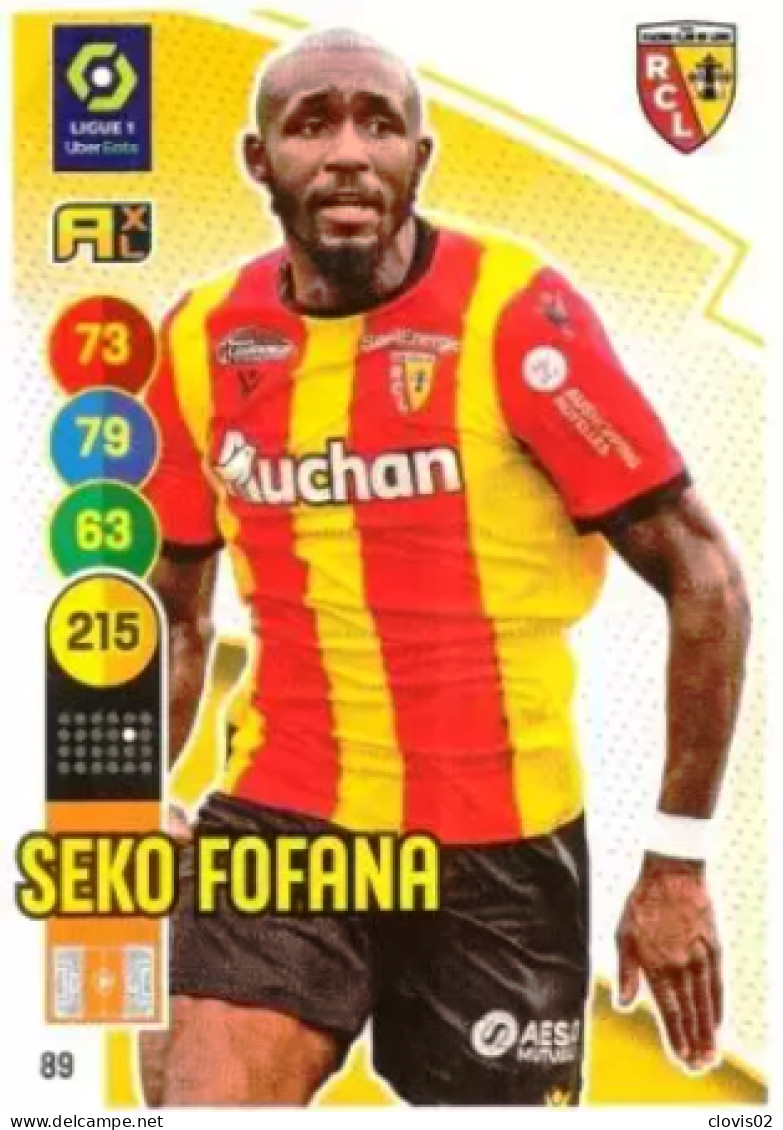 89 Seko Fofana - RC Lens - Panini Adrenalyn XL LIGUE 1 - 2021-2022 Carte Football - Trading Cards