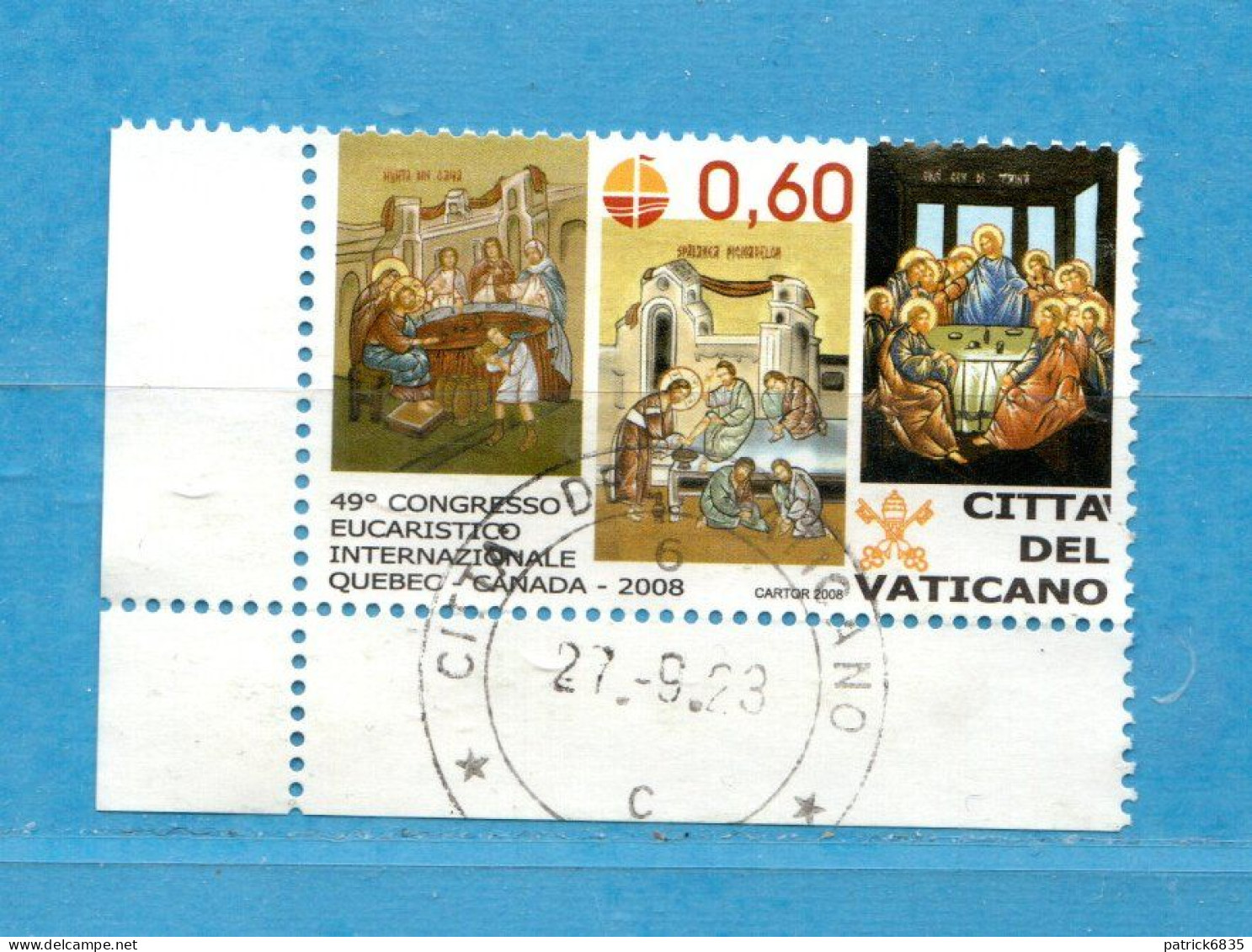 VATICANO ° - 2008 - Congresso Eucaristico - Québec.  Unif. 1479.  Usati. - Gebraucht